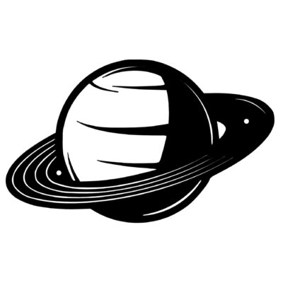 Metalowa dekoracja ścienna Saturn kosmos